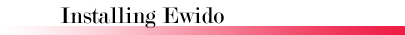 Installing Ewido