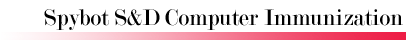 Spybot S&D Computer Immunization